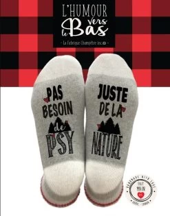 BAS DE LAINE “PAS BESOIN DE PSY, JUSTE DE LA NATURE!”