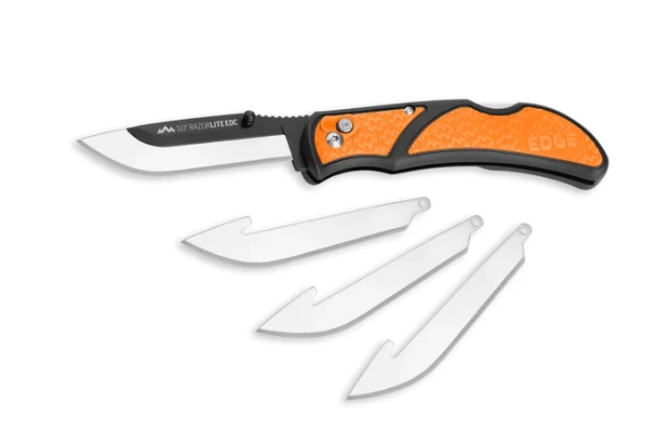OUTDOOR EDGE RAZOR-LITE EDC AVEC 4 LAMES 3.0″ , ORANGE