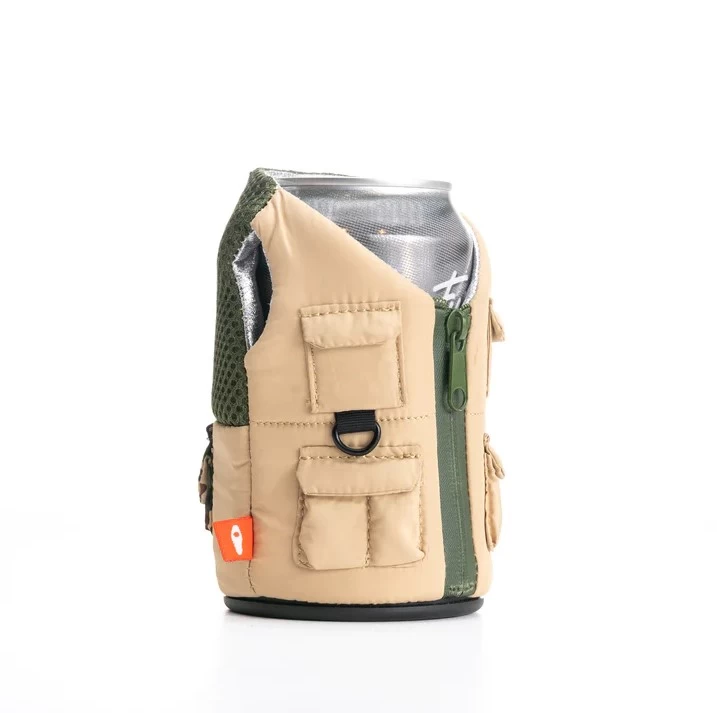 PUFFIN DRINKWEAR COUVRE BOISSON THE ADVENTURER, TACO TAN/OLIVE GREEN - Image 2