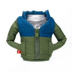 PUFFINDRINKWEAR COUVRE BOISSON THE PUFFY, OLIVE GREEN/VARSITY BLUE