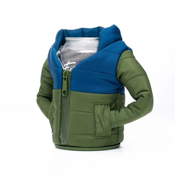 PUFFINDRINKWEAR COUVRE BOISSON THE PUFFY, OLIVE GREEN/VARSITY BLUE - Image 4