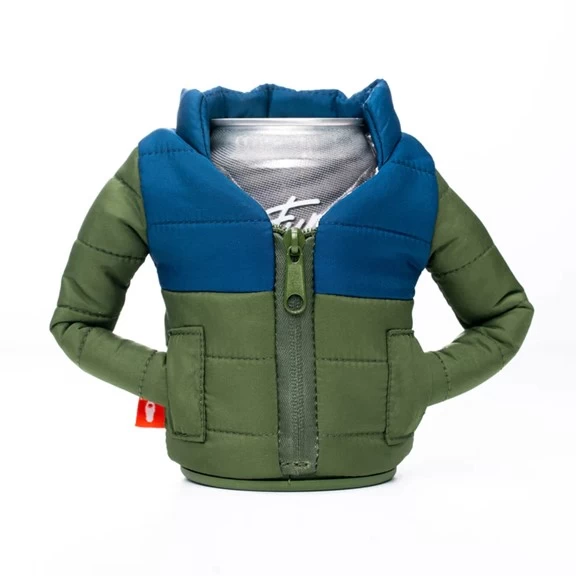 PUFFINDRINKWEAR COUVRE BOISSON THE PUFFY, OLIVE GREEN/VARSITY BLUE