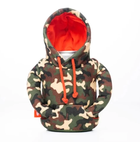 PUFFIN COUVRE BOISSON THE HOODIE, WOODSY CAMO/PUFFIN RED