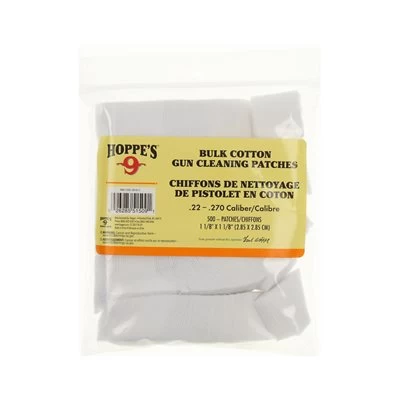 TISSUS DE NETTOYAGE POUR CALIBRE .22-.270, 500/PK D’HOPPE’S
